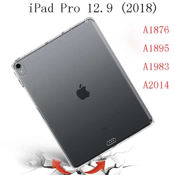 

Tablet Case For iPad Pro 12.9 2018 Back Transparent Silicone Tablet Airbag Cover For Apple iPAD A1876 A1895 A1983 A2014