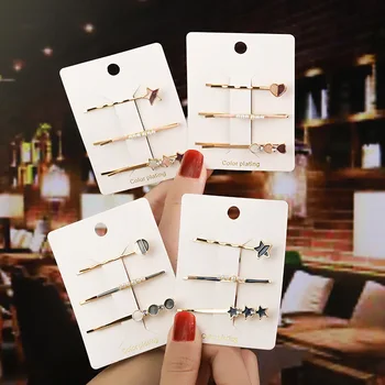 

Pearl Hairpin Set Drop Oil Love Barrette Temperament Hair Accessories Simple Bangs Edge Clip Sweet Headdress Styling Tools