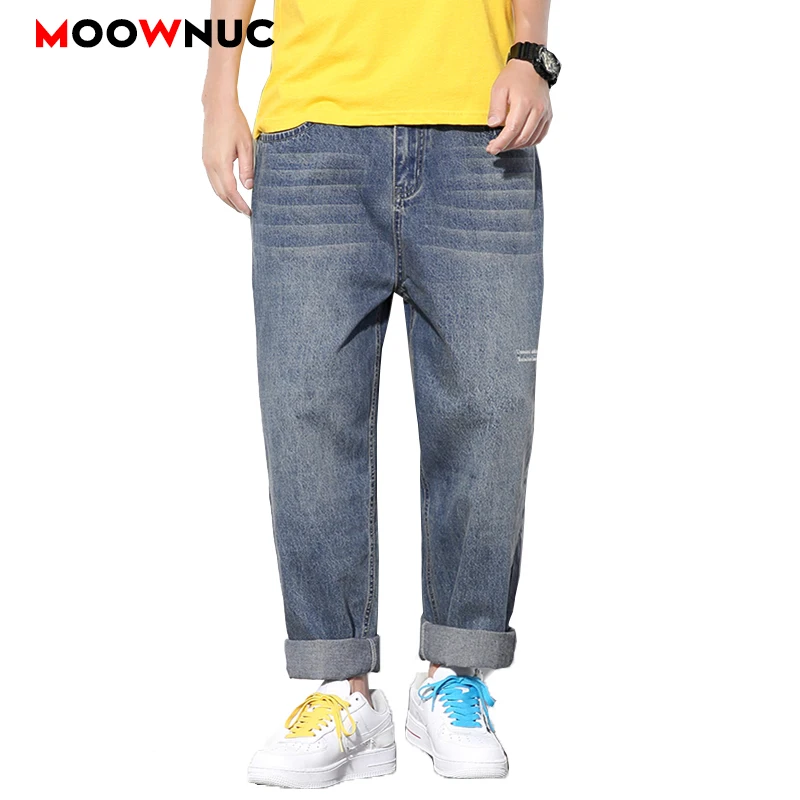 

Streetwear Trousers Spring Summer Loose 2020 Pants Male Jeans For Men Casual Ankle-length Sweatpants Hip Hop Denim Fit Designer