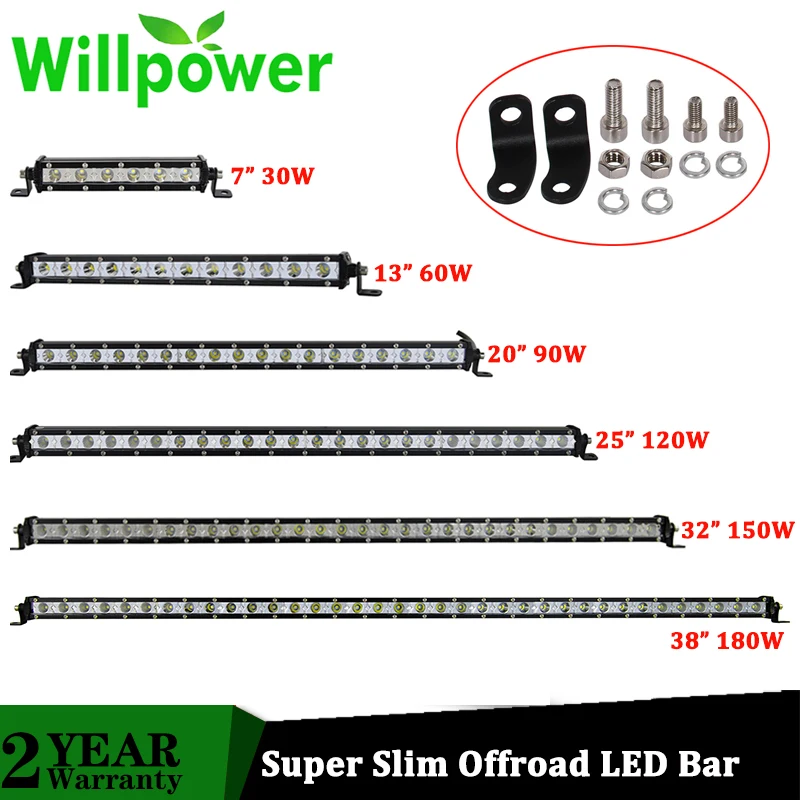 Однорядный тонкий светодиодный светильник Willpower 7 13 20 25 32 38 60 90 120 150 180 Вт для