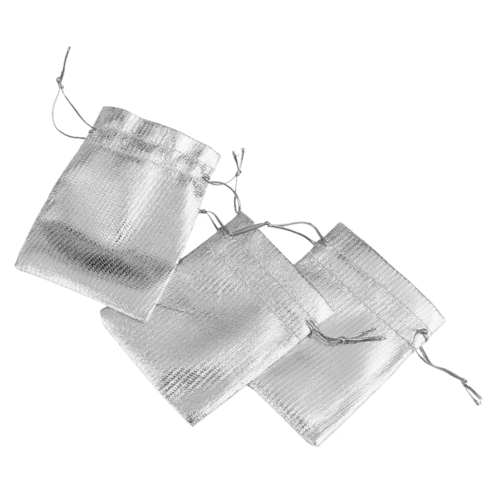 40 Pieces Organza Drawstring Pouch Gift Bag Wedding Jewelry Pouch Gold silver color Wholesale Retailer Supply