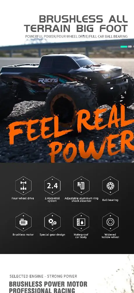 RCtown HBX 16889 1/16 2,4G 4WD 45км/ч бесщеточный ру автомобиль с светодиодный светильник Электрический внедорожный грузовик RTR модель VS 9125