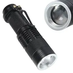 NixSun мини люменов Zoom Focus мощный светодиодный фонарик Регулировка XPE светодиодный фонарик лампа AA 3 режима