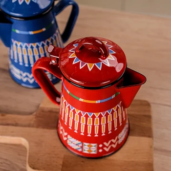 

Japanese style porcelain enameled coffee pot cool water pot teapot picnic tea kettle 800ml