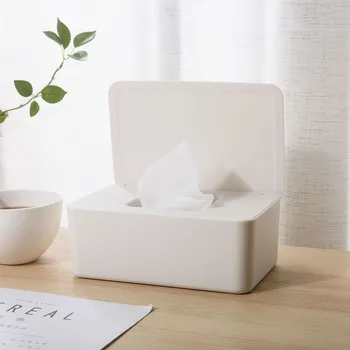 

New Brief Wet Tissue Box with Lid Wet Napkin Holder Case Tissue Paper Holder Storage Container Cover Desktop Decoration
