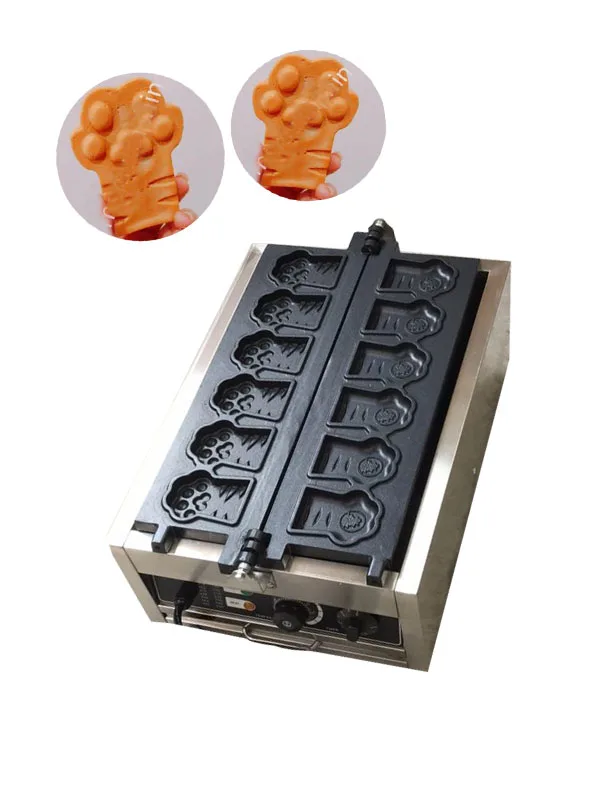Free Shipping Commercial Tiger Paw Shaped Cartoon Waffle Maker Bear's