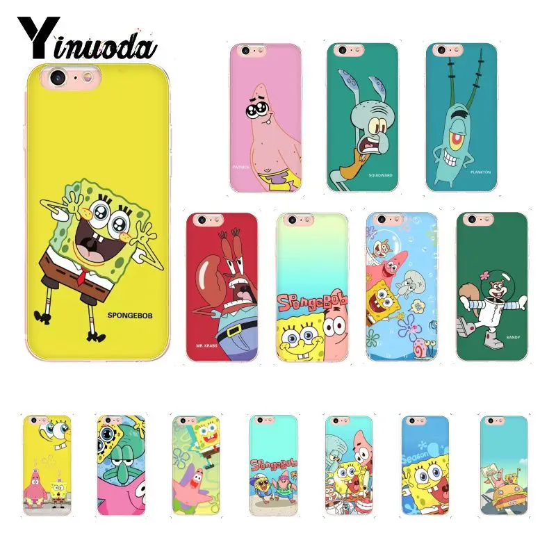 

Yinuoda SpongeBob SquarePants Patrick Star TPU Phone Case Cover Shell for iPhone 8 7 6 6S Plus X XS MAX 5 5S SE XR 10