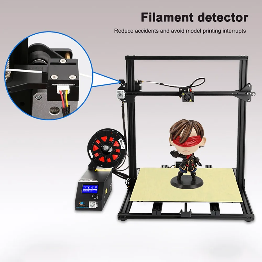 3D принтер большой печати Creality CR-10S5 размер 500*500*500 мм Полу DIY комплект алюминиевая