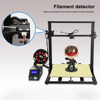 

3D Printer Large Printing Creality CR-10S5 Size 500*500*500mm Semi DIY 3D Printer Kit Aluminum Heated bed Free Filament Enclosed