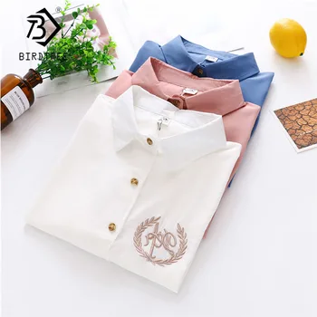 

2020 Summer New Women Embroidery White Shirts Autumn Long Sleeve Vintage Shirt Loose Tops Casual Blouse Feminina Blusa T02815Y