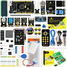 Versão atualizada keyestudio super starter kit com placa mega2560r3 (chip de série usb é cp2102) para arduino starter kit + tutorial