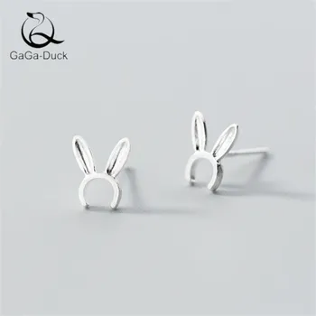 

925 Sterling Silver Fashion Jewelry Women Fresh Cute Animal Rabbit Sweet Gift Exquisite Personality Stud Earrings E516