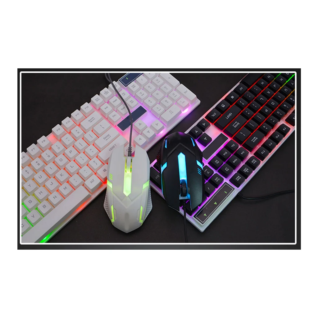 Professional Desktop 104 Keys RGB Backlight Wired Gaming Keyboard And Mouse Combo USB Wired Gaming Backlit Mouse And Keyboard