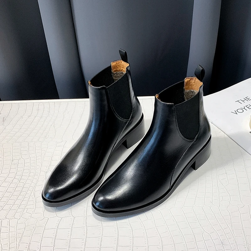 

2019 New Autumn boots high quality genuine leather boots