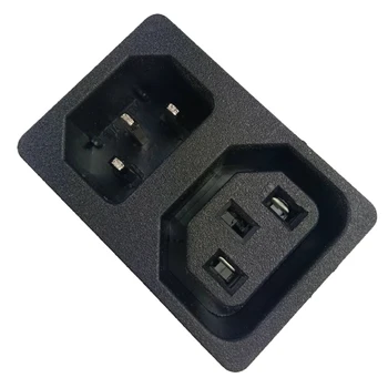 

10pcs AC power socket 250v 10a IEC320 C13 C14 AC PDU UPS power desktop outlet Embedded electrical Panel Receptacle AC socket