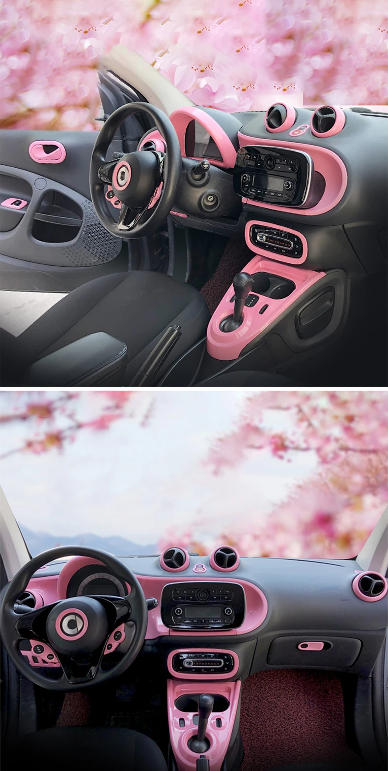 Pink Cute Girls Car Interior Accessories For Mercedes Smart 453 Fortwo Forfour Car Styling Decoration Modification Accessories Aliexpress Automobiles Motorcycles