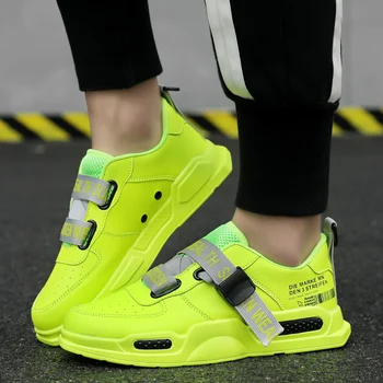 

Men's Casual Shoes Sports Trend Lightweight Comfortable Inside Breathable Non-slip PU Bottom Adult Men's Fashion Sneakers