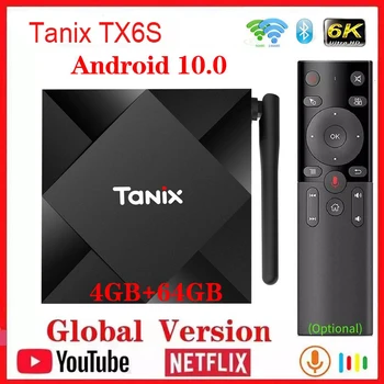 

NEW TX6S Allwinner H616 Android 10.0 TV BOX 2.4G/5GHz Wifi 6K HDR Set Top Box Google Media Player Youtube 4GB 64GB TX6S TV BOX