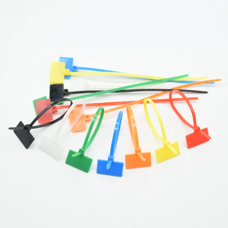 Multicolor Cable Tags Ties Self-Locking Nylon Cord Wrap Strap Marking Label 