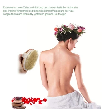 

Body Dry Brush Wooden Bath Shower SPA Brushes Soft Natural Bristle Organic Dry Skin Body Brush Exfoliating Bathing Brush