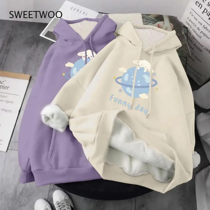 Hoodie Oversized Printed Sweatshirt Hoodie 2021 New Korean Harajuku Casual Retro Korean Pullover College Style Loose Women's Top