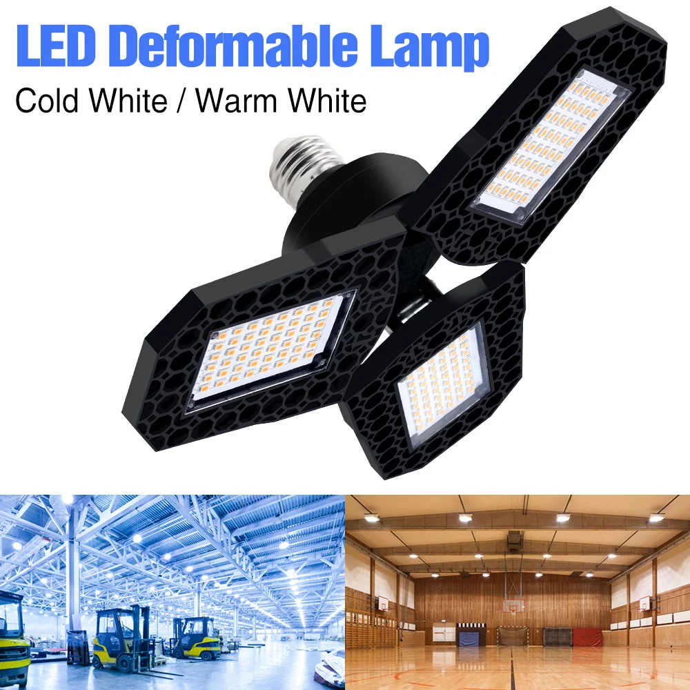 

Bombillas 220V Led Deformable Garage Light E27 Led High Bay Lamp Super Bright Bulb 110V Led Industry Warehouse Light 40W 60W 80W
