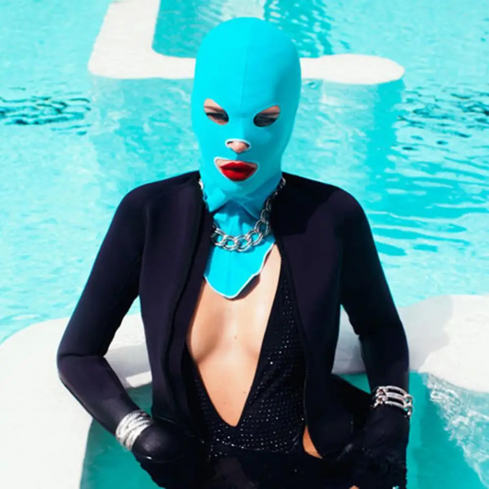 Facekini Breathable Pool Mask Head Sunblock UV Sun Face Swim Cap Full Face Diving Safe waterproof Swimming Equipment 5