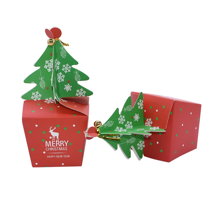 Christmas Candy Box Bell Christmas Tree Candy Apple Packing Box Christmas Eve Party Cookie Bag Gift Box Navidad Candy Box Decor