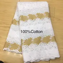 Торговля африканская швейцарская вуаль кружевная ткань с камнями белая нигерийская кружевная ткань из Дубая для свадьбы 5 ярдов/партия