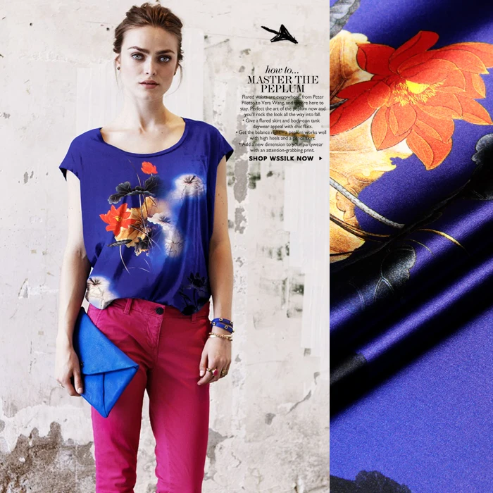 118 см печатная китайская шелковая ткань МЕТР 19 мм шелк стрейч атласная ткань цифровой струйный спандекс ткань оптом шелковая ткань