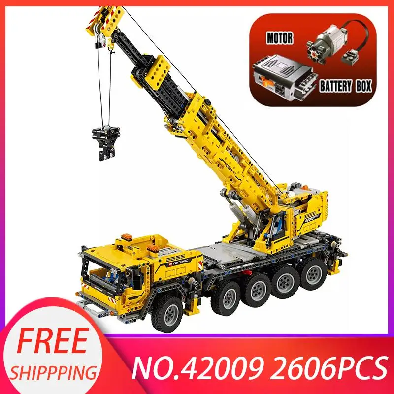 20004 Technic серия мотор мощный мобильный кран Mk II модель автомобиля строительные наборы Блоки Кирпичи совместимы с 42009 подарки