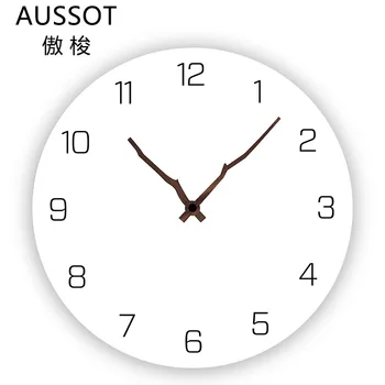 

Minimalist Round Simple Wall Clock Digital Design Creative Wooden 3d Wall Clock Modern Design Reloj Mural Home Decor BW50WC