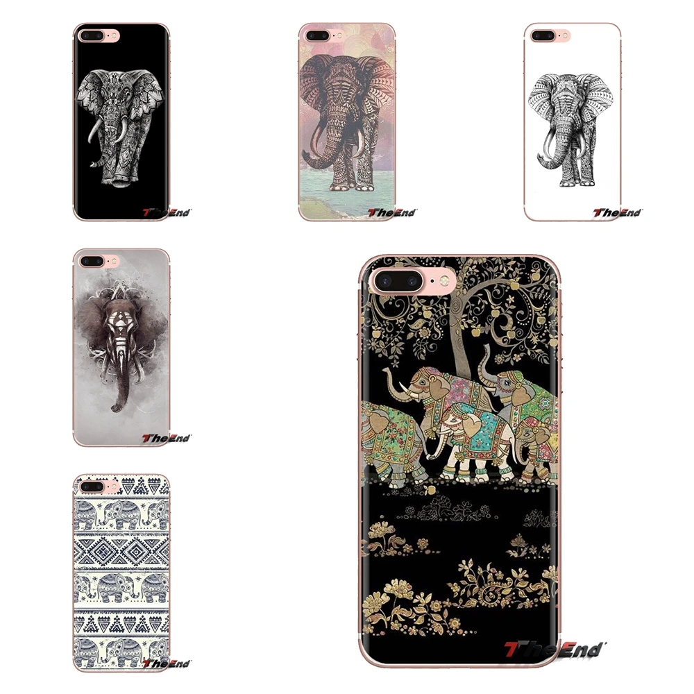 For Sony Xperia Z Z1 Z2 Z3 Z5 compact M2 M4 M5 C4 E3 T3 XA Huawei Mate 7 8 Y3II TPU Skin Case Animal Totem Elephant Aztec Flower |