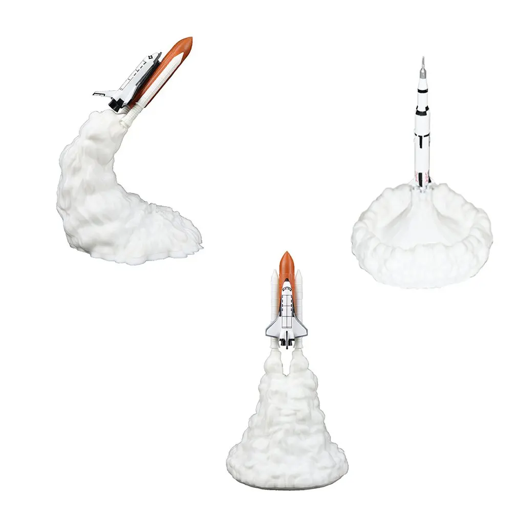 3D Printing Novelty Products Rocket Night Light 3D Printing Space Shuttle Model Lamp Creative Rechargeable Night Light