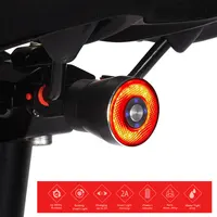 Top Quality Bicycle Braking Lamp IP65 Water Proof 2A Charge 50Hrs Runtime Alloy Housing Battery Volume Indication Q5 Light