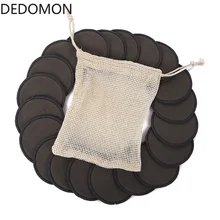 12 шт. ватный диск для удаления макияжа многоразовые бамбуковые волокна моющиеся круглые подушечки для лица и глаз косметический инструмент Maquiagem портативный