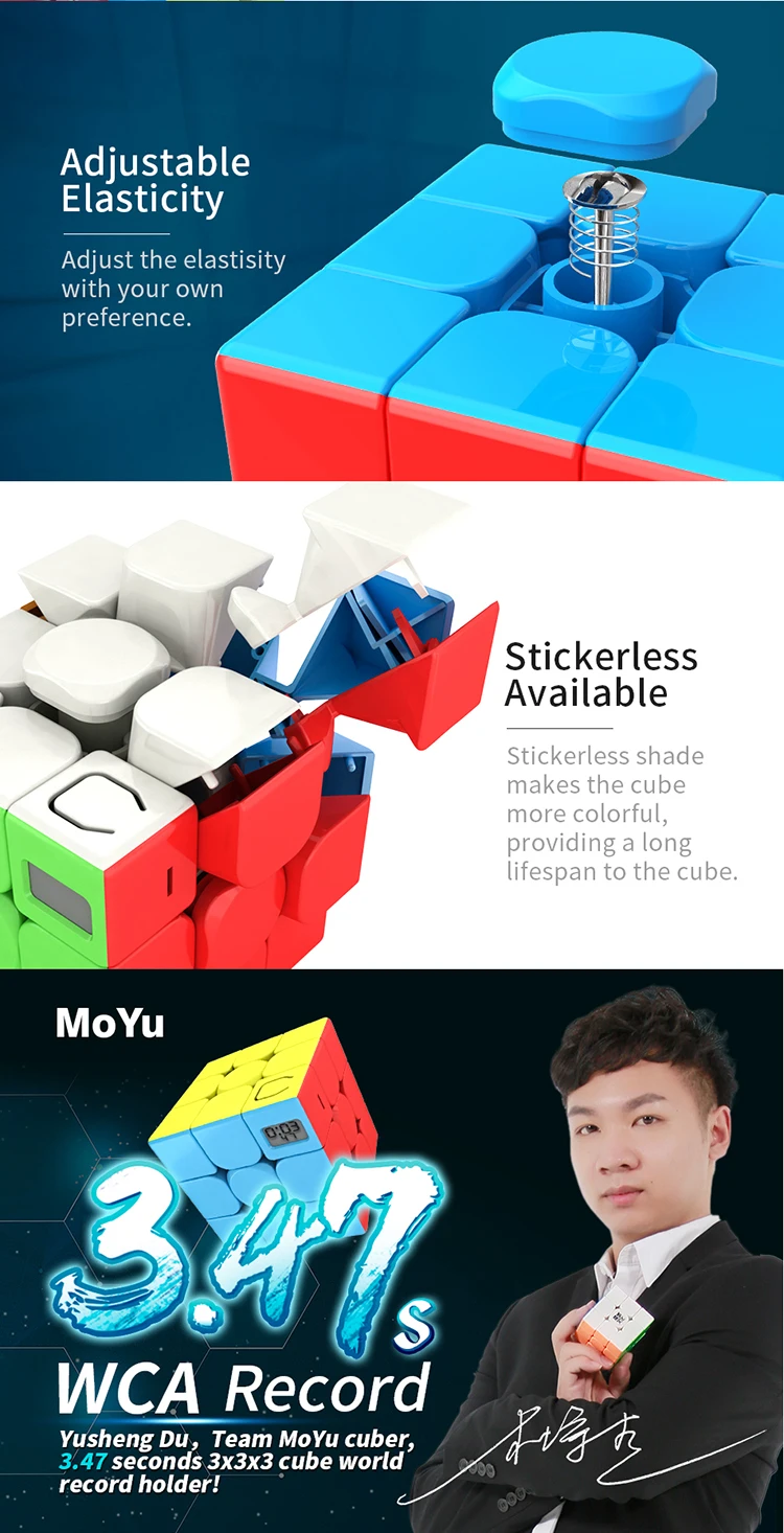 MoYu meilong, 3 таймера, магический куб, без наклеек, головоломка, кубики, 3х3х3, класс, профессиональная скорость, cubo magico, развивающие игрушки для stu