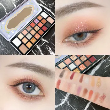 

18 color eye glitter eyeshadow palette Easy to Wear Long-lasting Natural shadow Waterproof beauty fashion makeup cosmetics