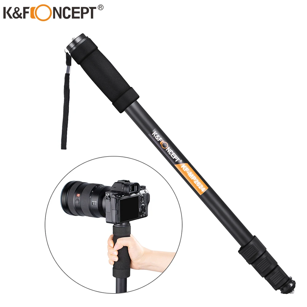 Компактный портативный монопод K &amp F Concept 4 секции 67 дюймов/170 см для путешествий