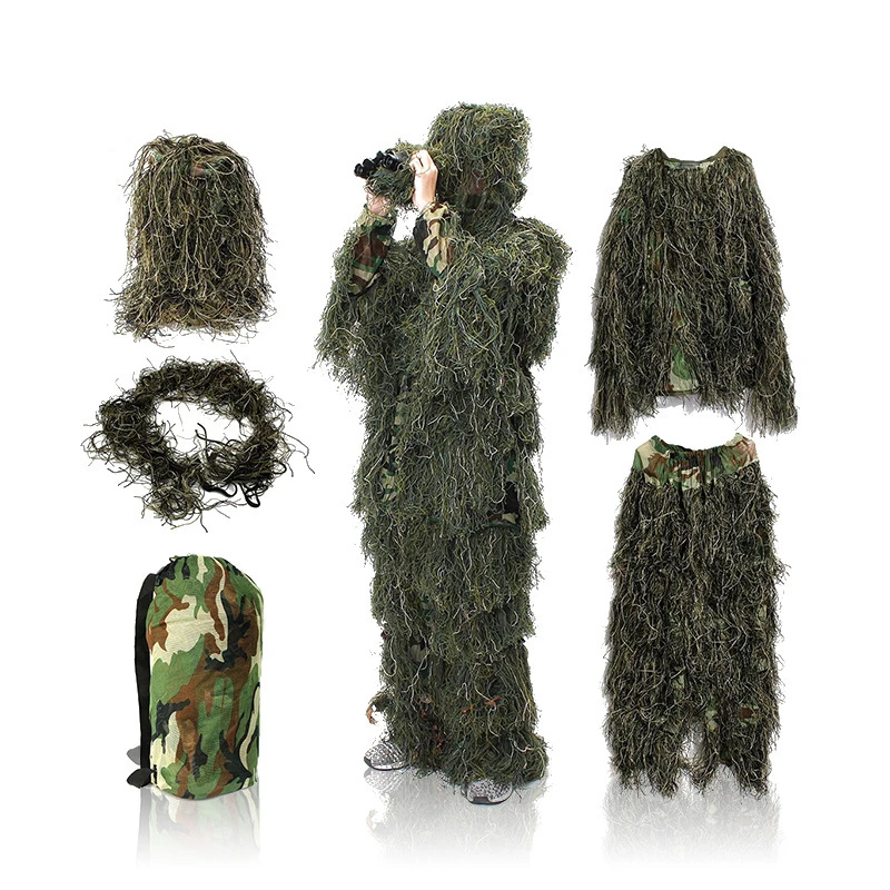 Невидимый плащ Ghillie костюм секреционная охотничья одежда костюм снайпера джунгли уличная Еда Курица Камуфляж Униформа