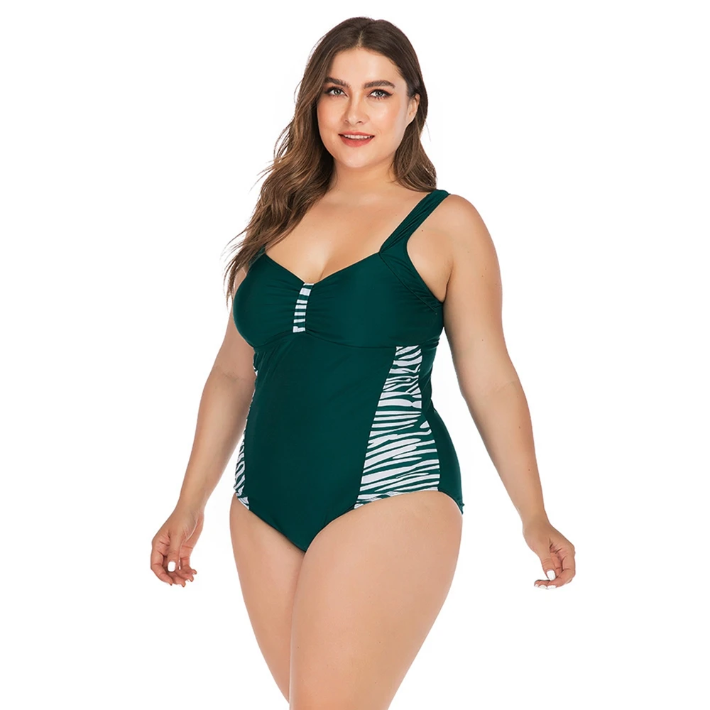 Plus Size One Piece Swimwear Women Push Up Bathing Suit Vintage Bandage Beachwear Clothes