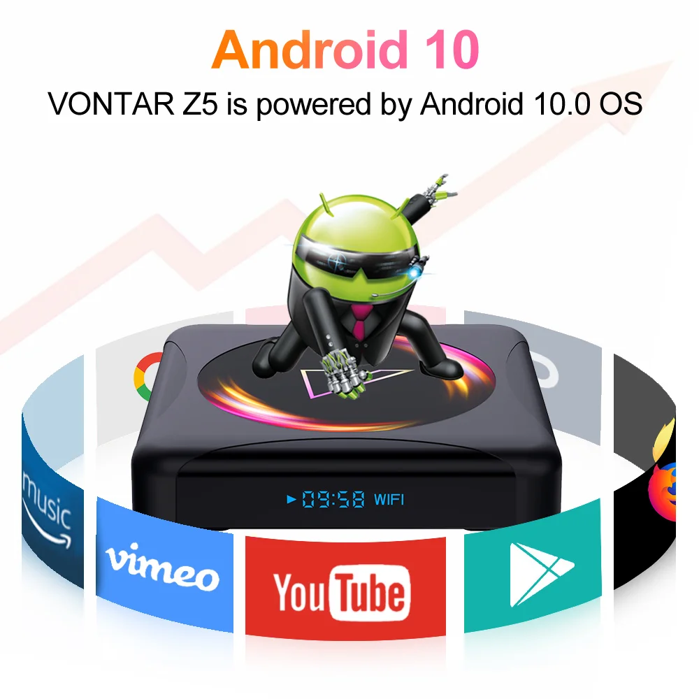 VONTAR Z5 Smart TV Box Android 11 Android 10 4GB 64GB Rockchip RK3318 1080P 4K Media Player Youtube Android TVBOX Set Top Box