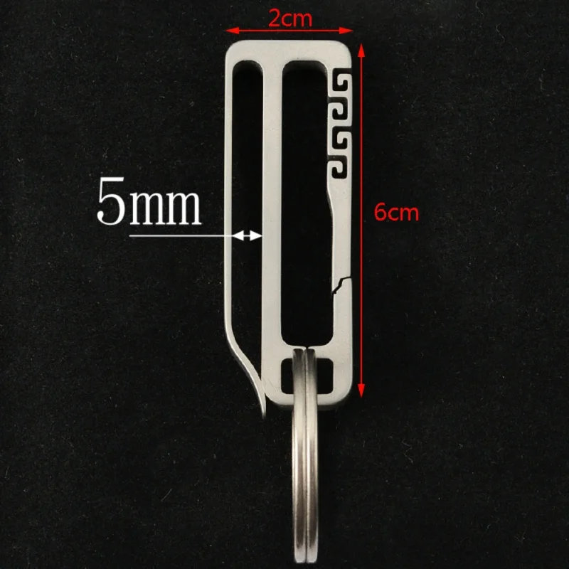 Брелок для ключей из титанового сплава, ремень с пряжкой, мужской пояс с подвесным кольцом, индивидуальный подарок, подвеска для автомобиля, Пряжка для повседневного использования