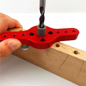 

Woodworking Hole Puncher Hole Locator 6/8/10MM Aluminum Alloy X600-2 Round Stick Auxiliary Punching Woodworking Tools Puncher