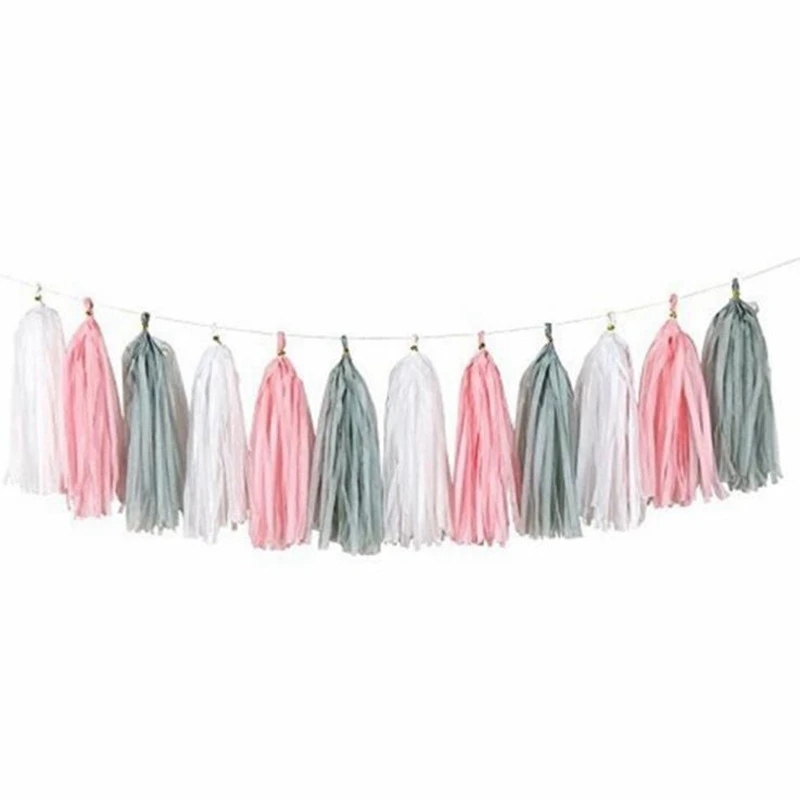 Botique-23Pcs вечерние украшения бумажный цветок шар бумажный кисточка набор детский душ вечерние украшения на свадьбу День рождения фестиваль