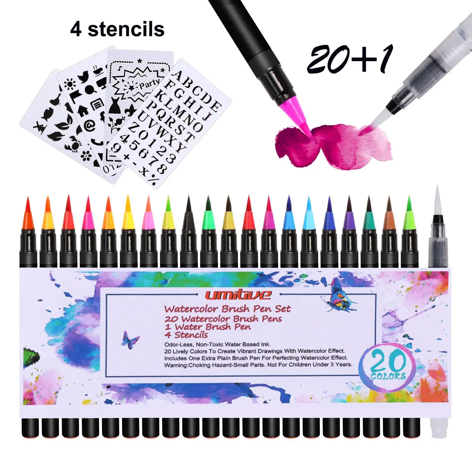 Water Blending Watercolour Pens Colouring Pens Watercolour Brush Pens Set 