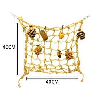 

2019 New Large and Medium Size Macaw Toy Bird Toy Nut Biting Toy Strange Fun Rock Climbing Net 9.5