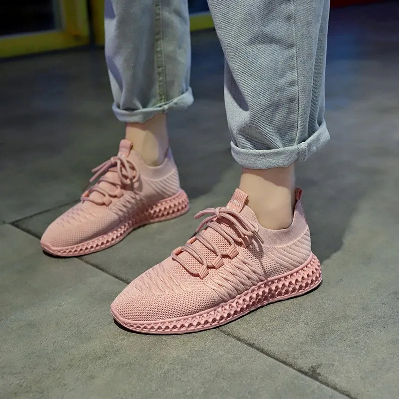 

Women Vulcanized Shoes Fashion White Pink Sneakers Women 2019 Platform Shoes Casual Chunky Sneakers Flat Ladies Shoes C0031