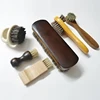 6 Pcs Set Horse Hair Pig Bristle Shoe Brush , Oil Polish Tool, Scrub Suede Fur, Clear Leather Shoes Ash 6