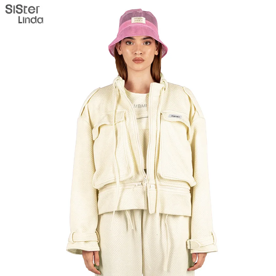 Sisterlinda осенне-зимнее теплое Женское пальто с длинным рукавом модное пальто и куртка женская Свободная верхняя одежда на молнии Mujer